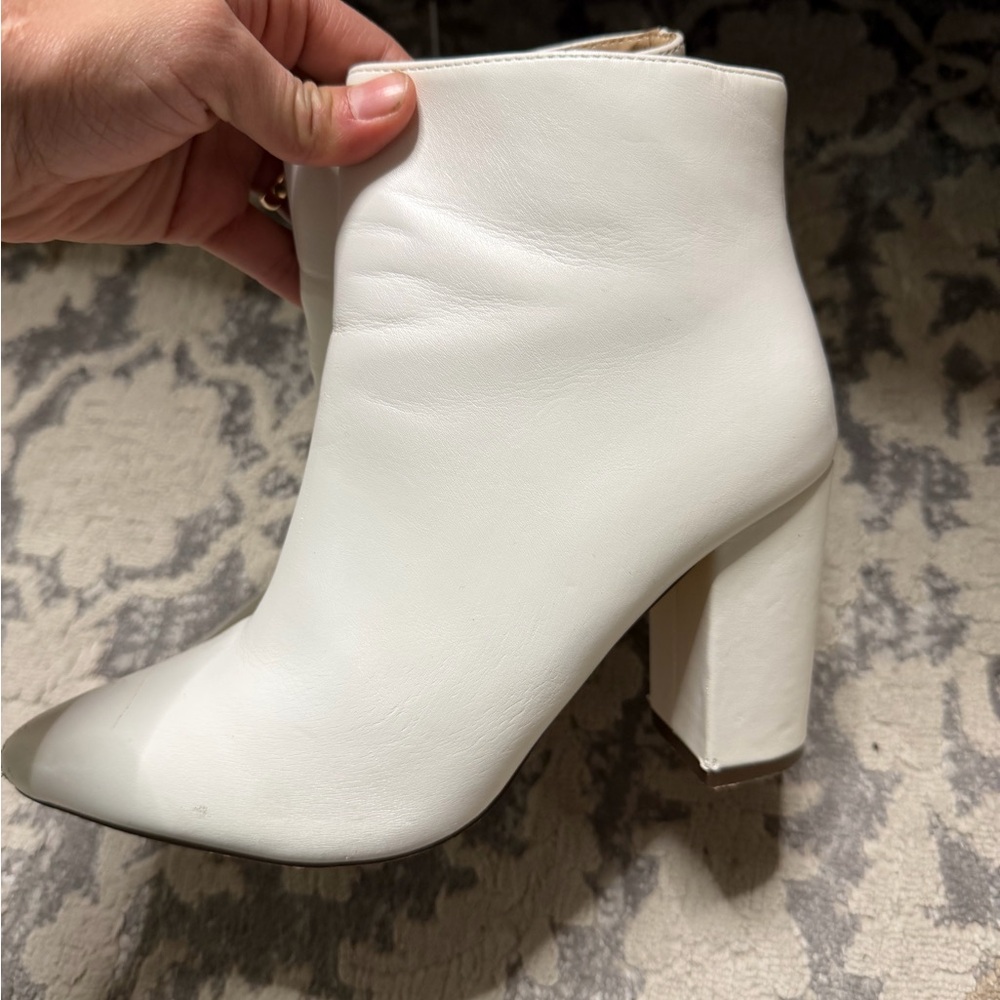 Lulus Elegant White Ankle Boots